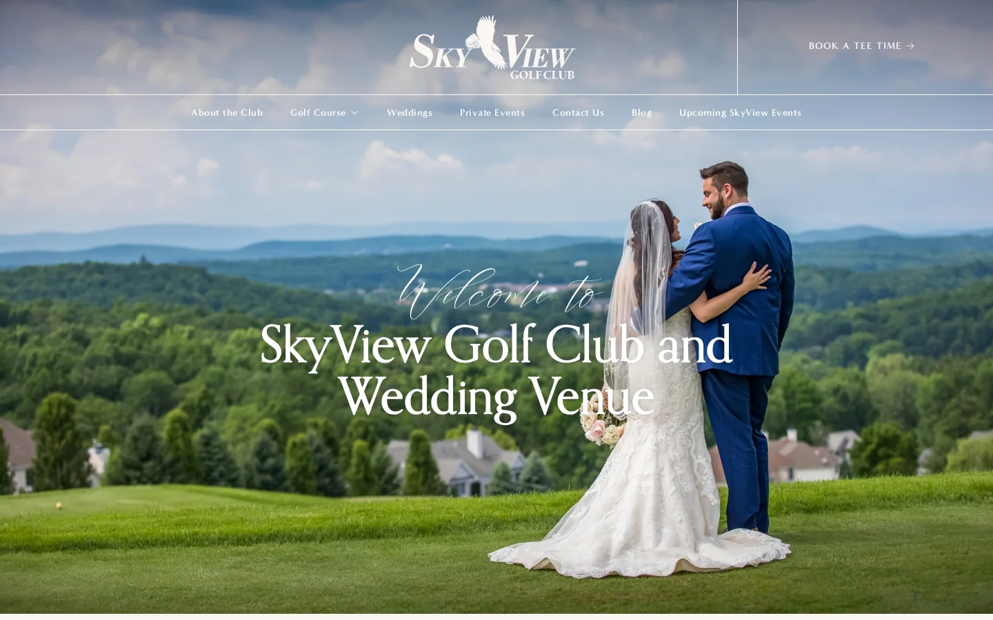 SkyView Golf Club Homepage screenshot