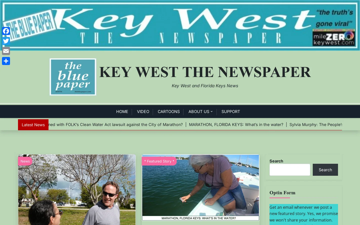Key West The Newspaper - Key West and Florida Keys News Homepage screenshot