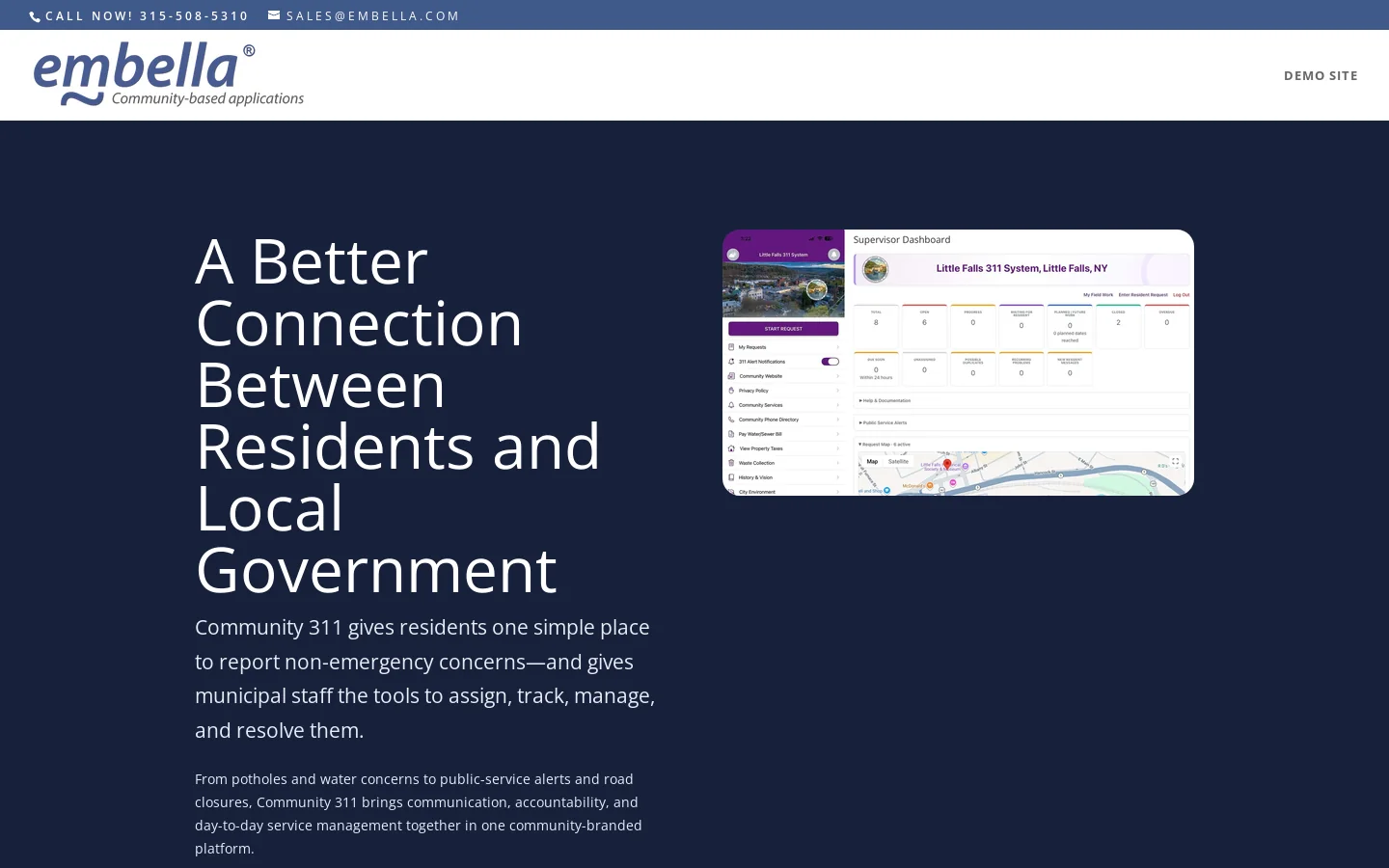 Embella, Inc Homepage screenshot
