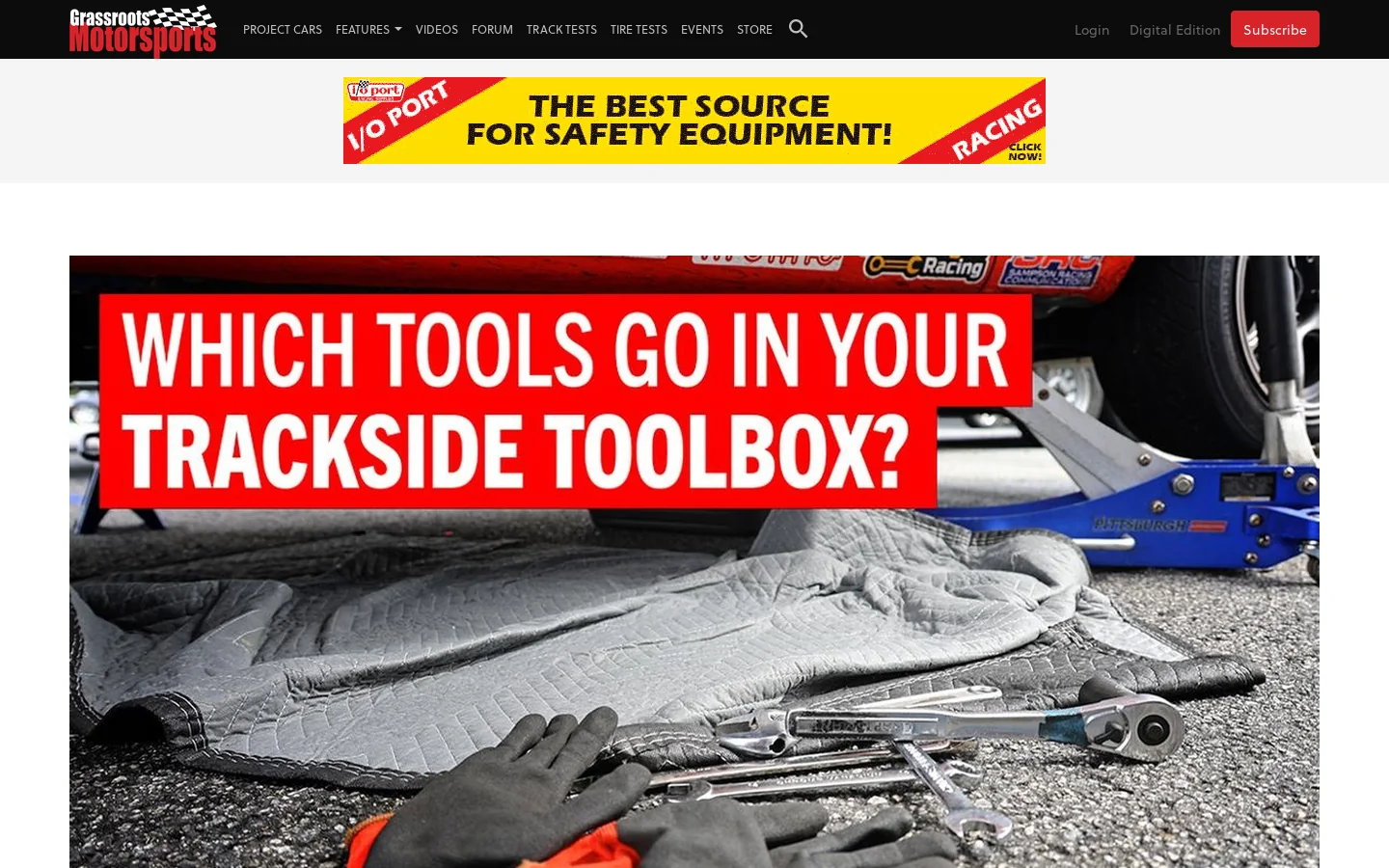 Grassroots Motorsports Homepage screenshot
