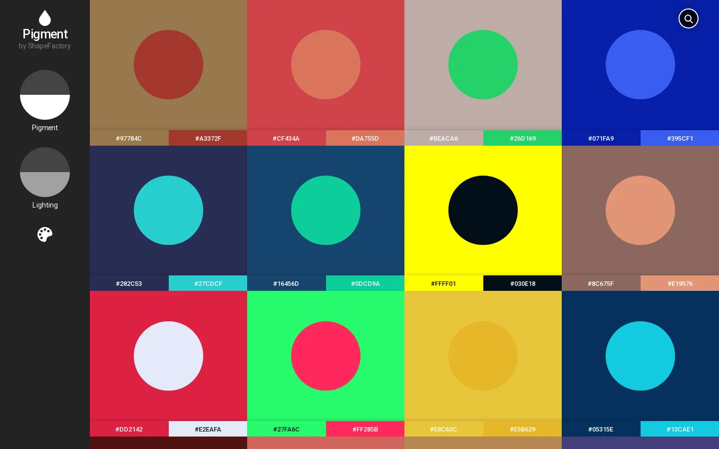 Pigment by ShapeFactory Homepage screenshot