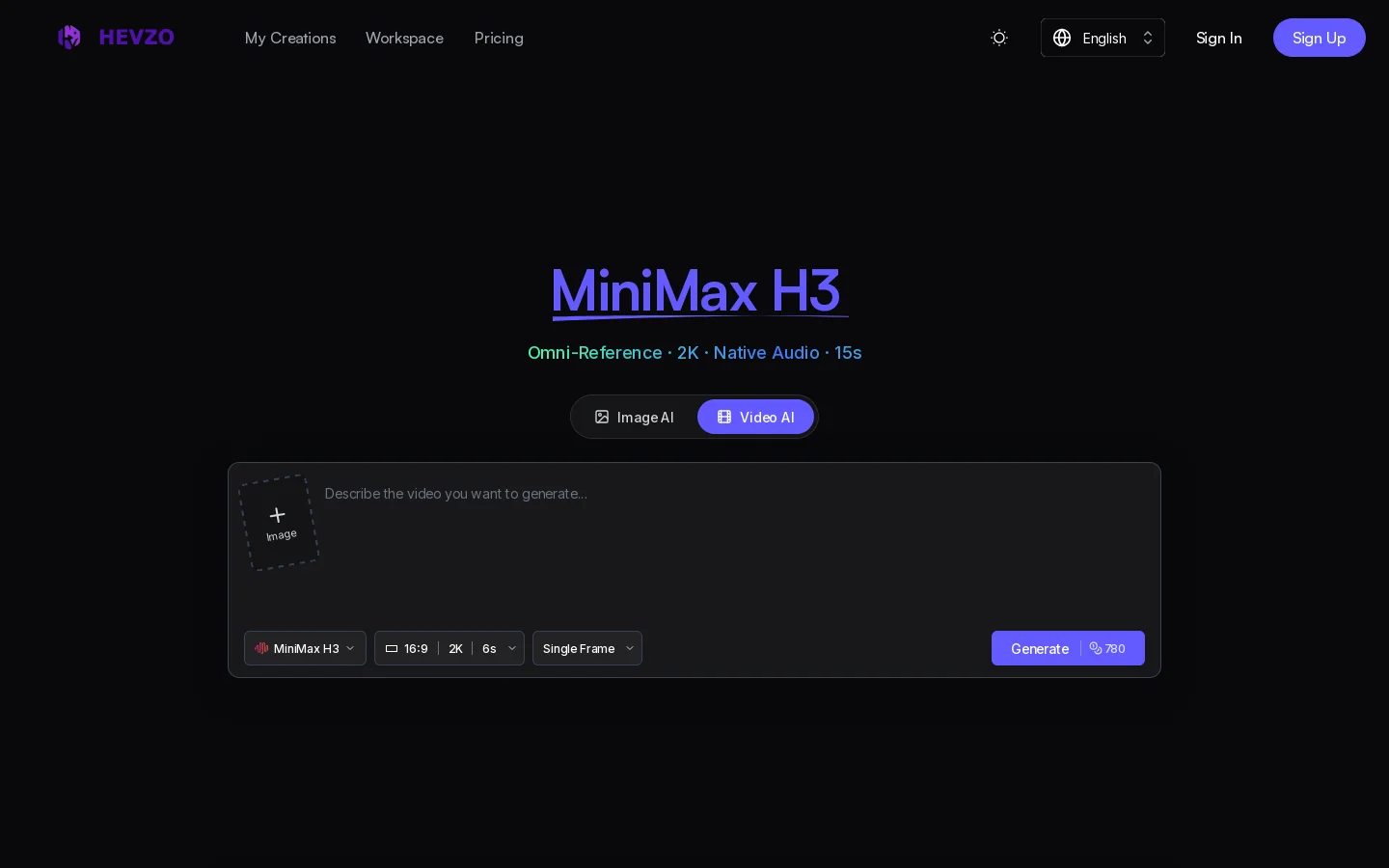 hevzo.com Homepage screenshot