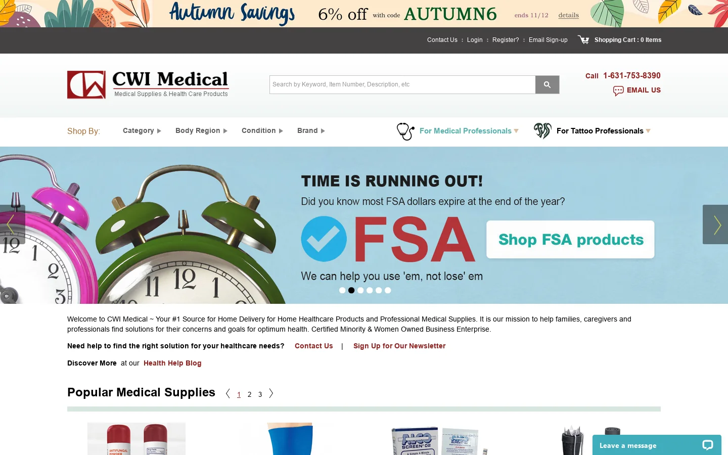 CWI Medical Homepage screenshot