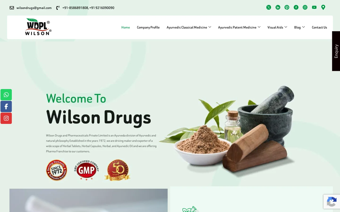 Wilson Drugs Homepage screenshot