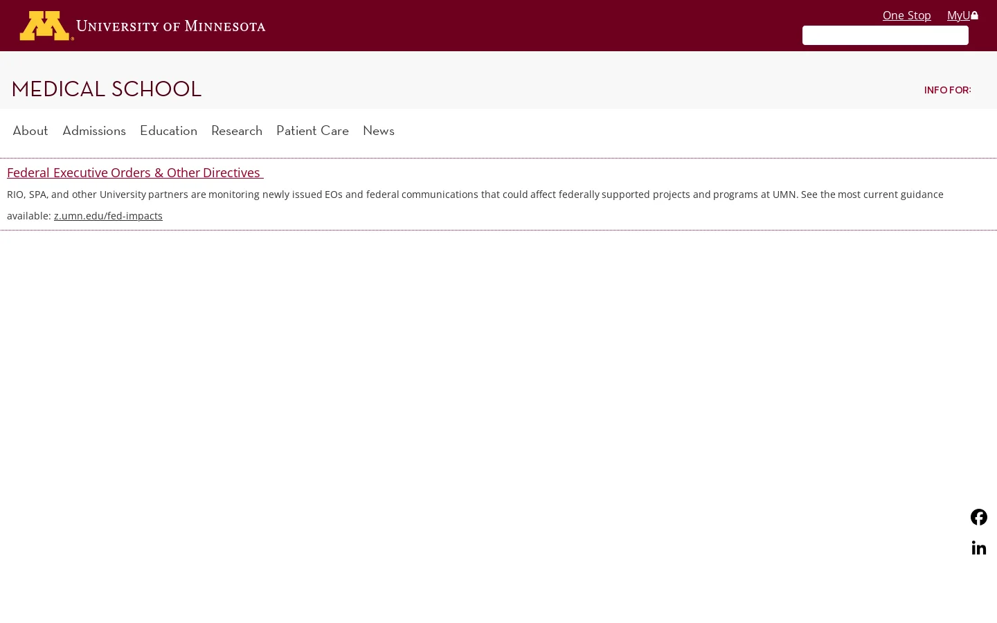 Medical School Homepage screenshot