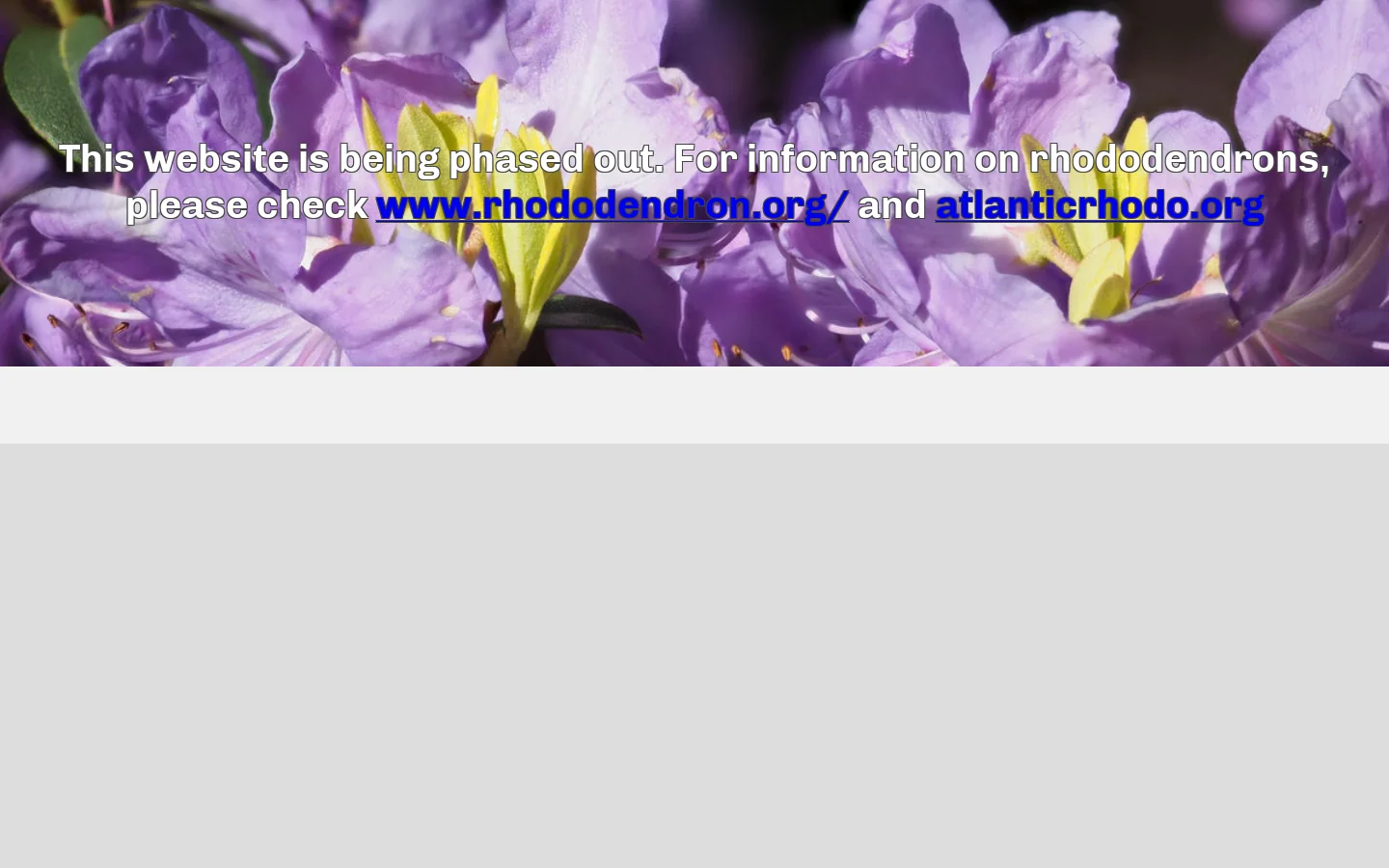 The Rhododendron Society of Eastern Canada, Niagara Region Homepage screenshot