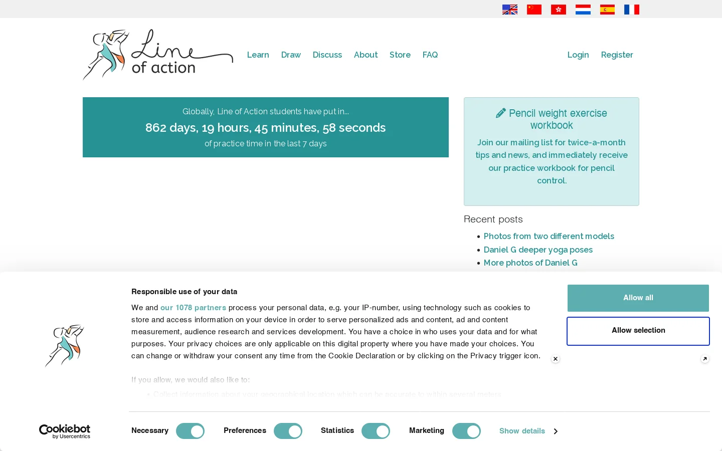 Line of Action Homepage screenshot