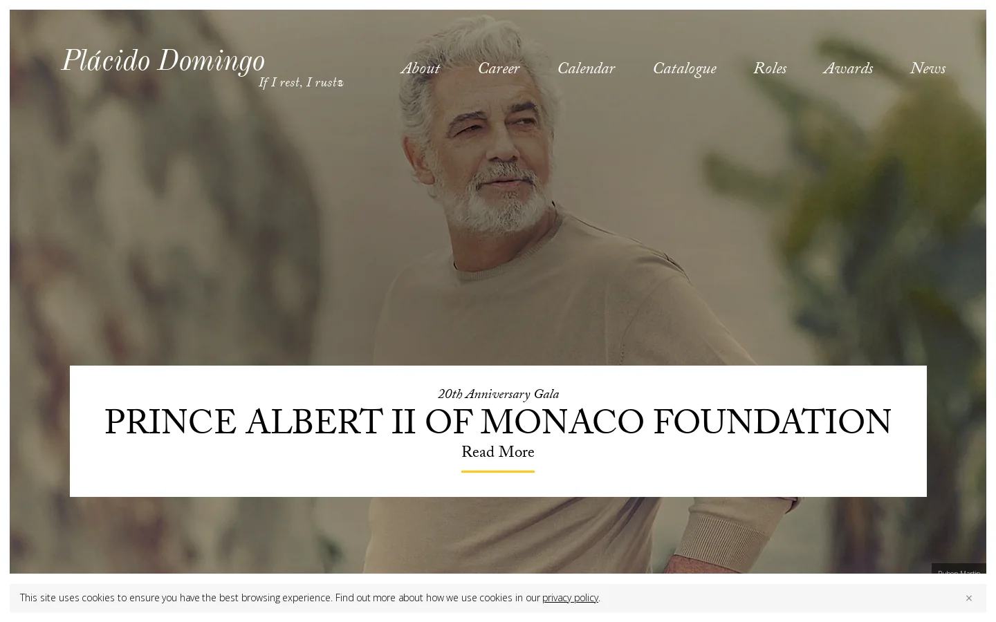 Homepage - Plácido Domingo Homepage screenshot