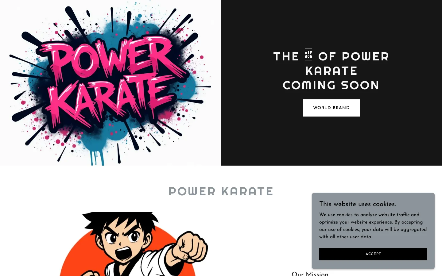 POWERKARATE.COM Homepage screenshot