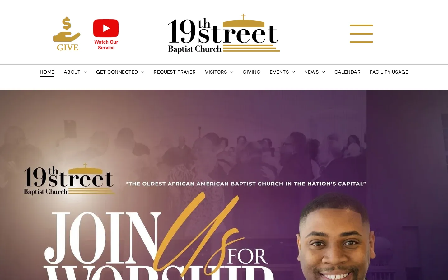 The Oldest African American Baptist Church in Washington, DC Homepage screenshot