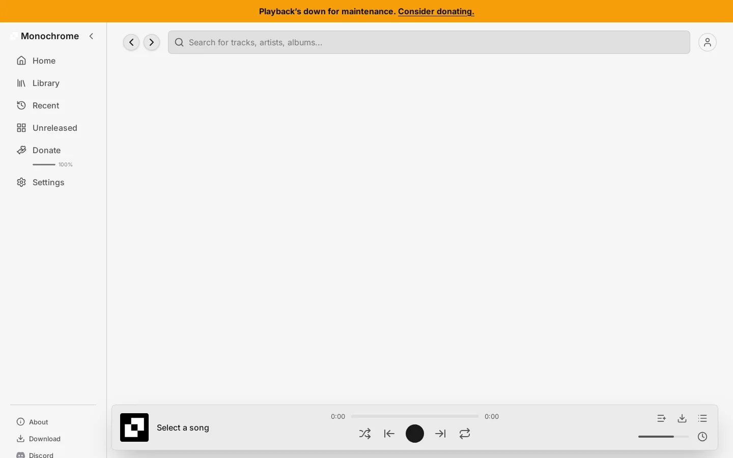 Monochrome Homepage screenshot