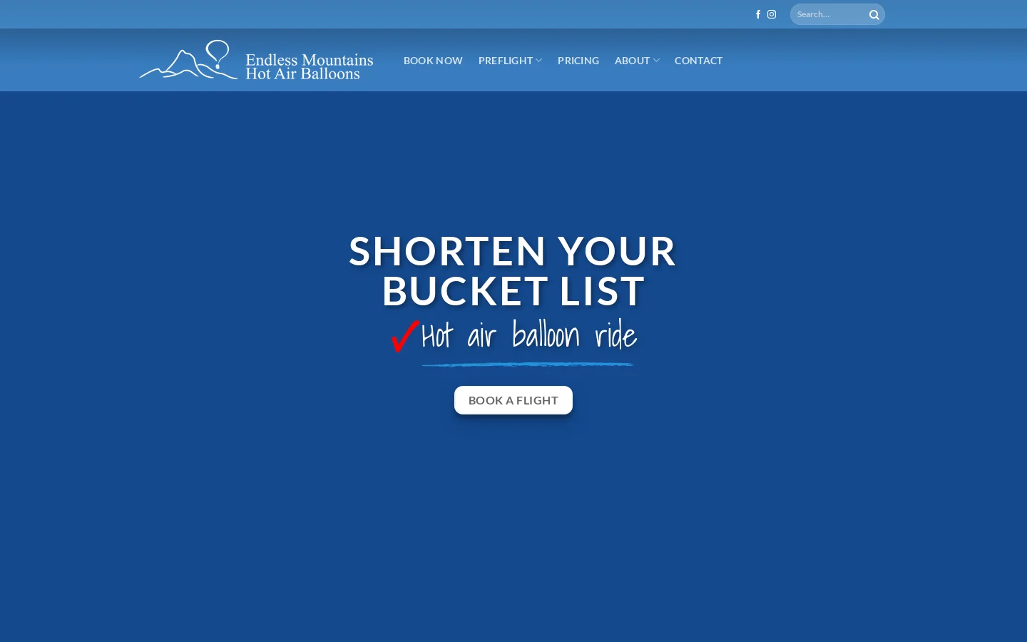 EMHAB Home - Endless Mountains Hot Air Balloons Homepage screenshot