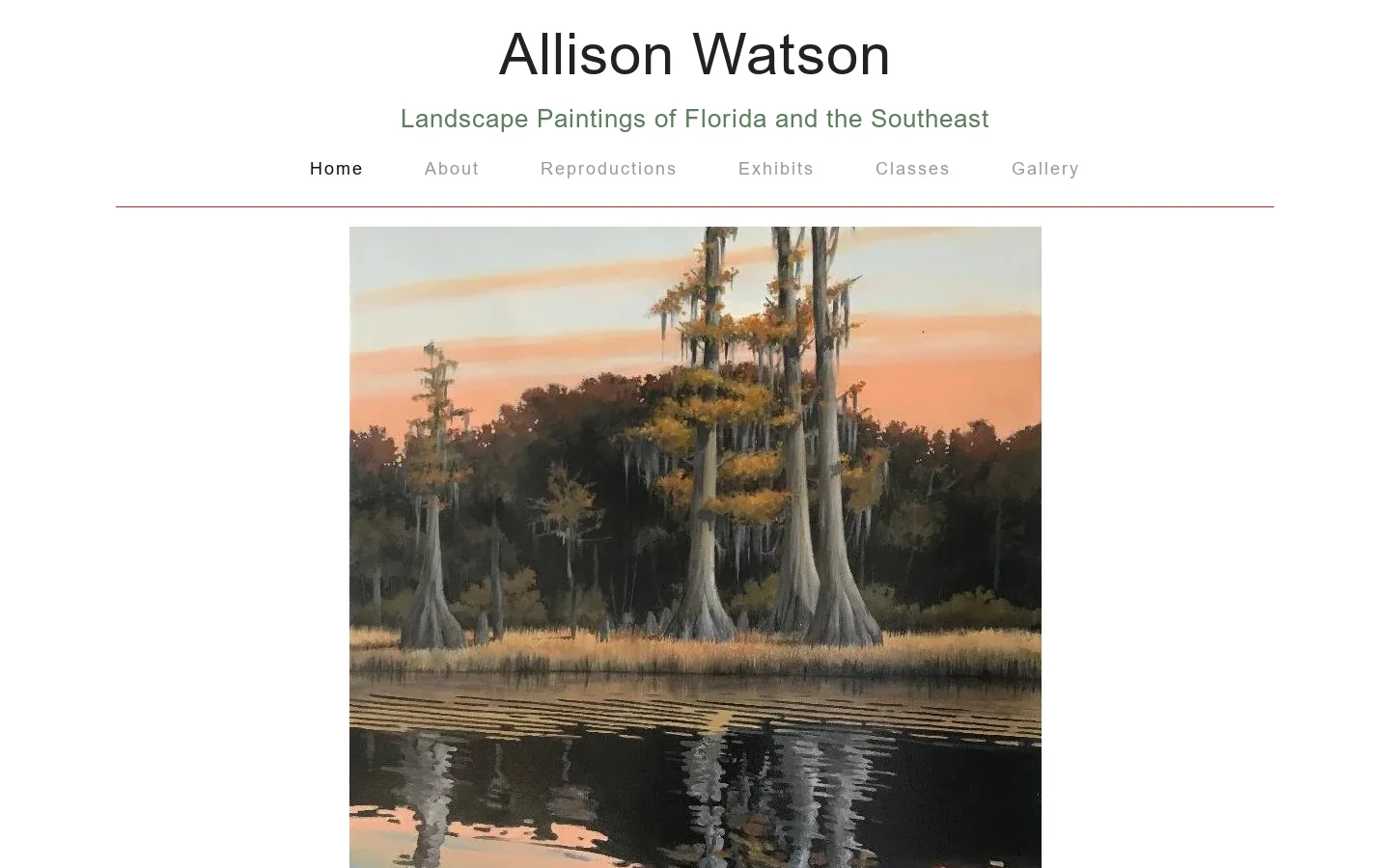 Allison Watson Homepage screenshot