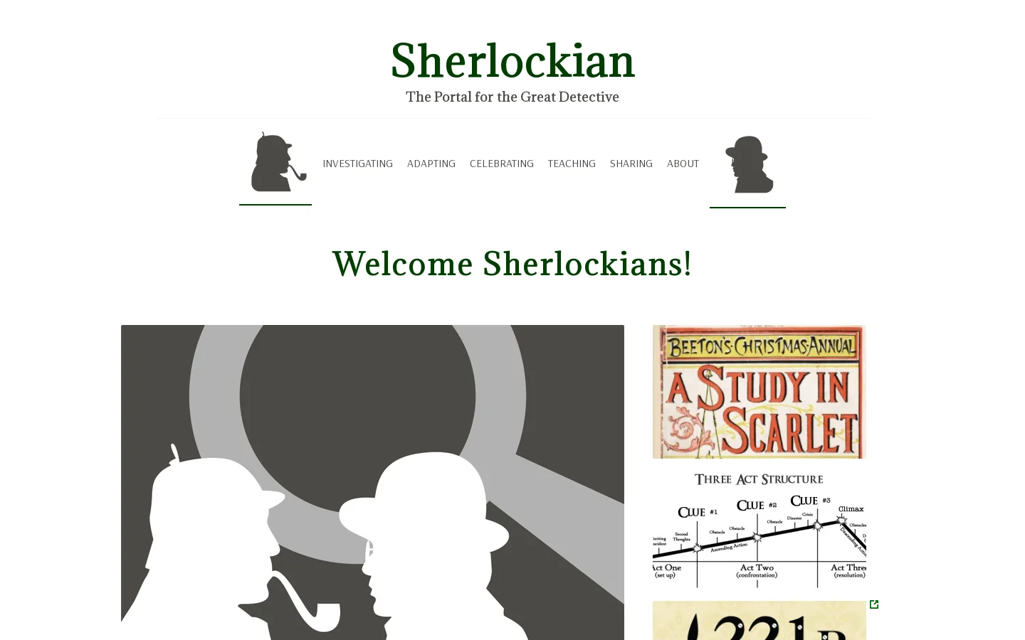 Sherlockian Homepage screenshot
