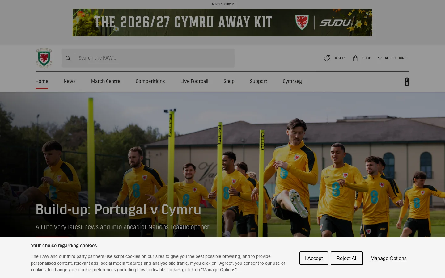 FAW Homepage screenshot