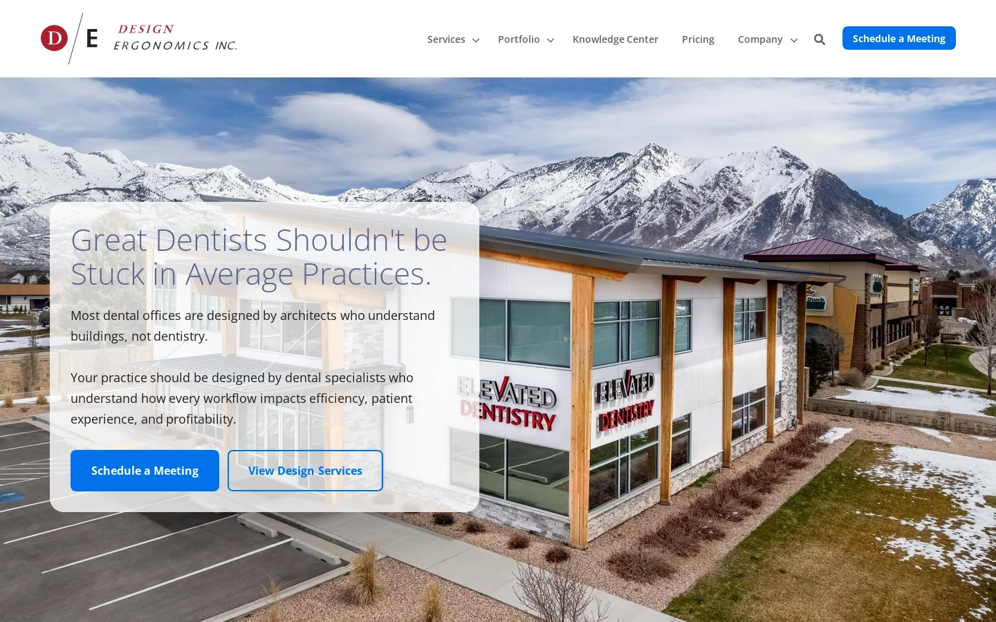 Design Ergonomics | Create Your Dream Dental Office Today Homepage screenshot