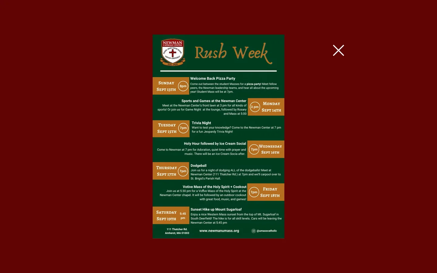 Newman UMass Homepage screenshot