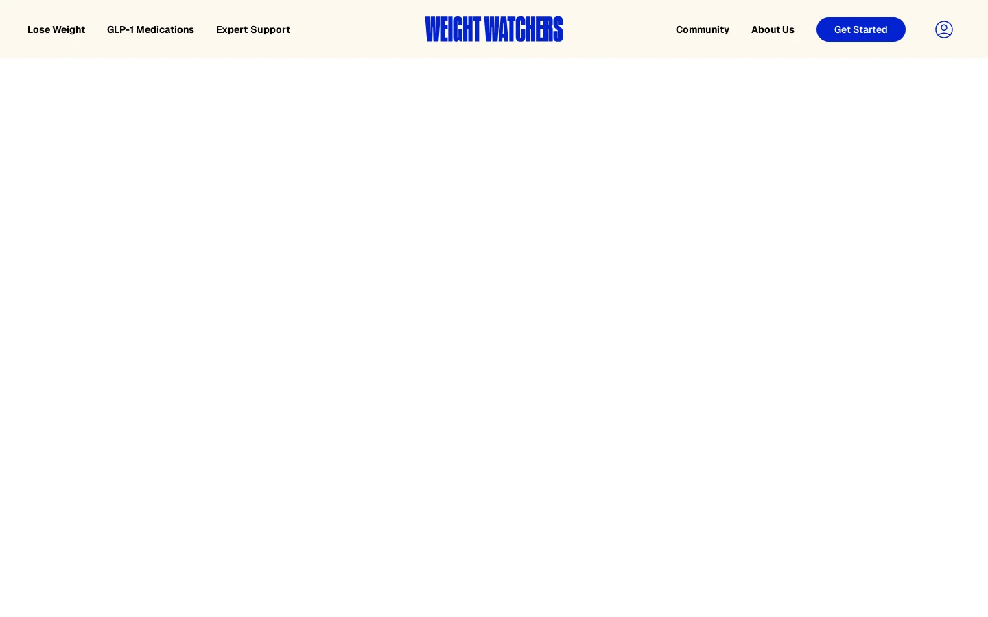 WeightWatchers Homepage screenshot