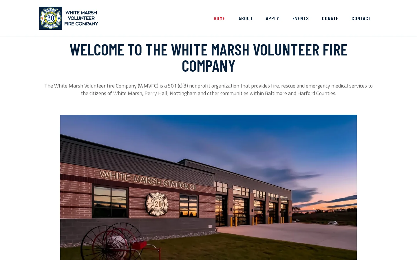 Home - White Marsh Volunteer Fire Company Homepage screenshot