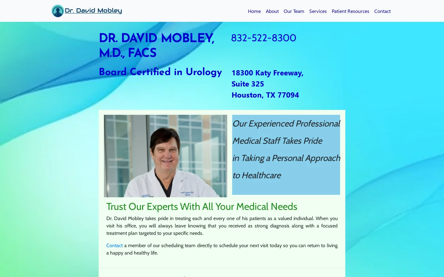 Home | Dr. David F. Mobley Homepage screenshot