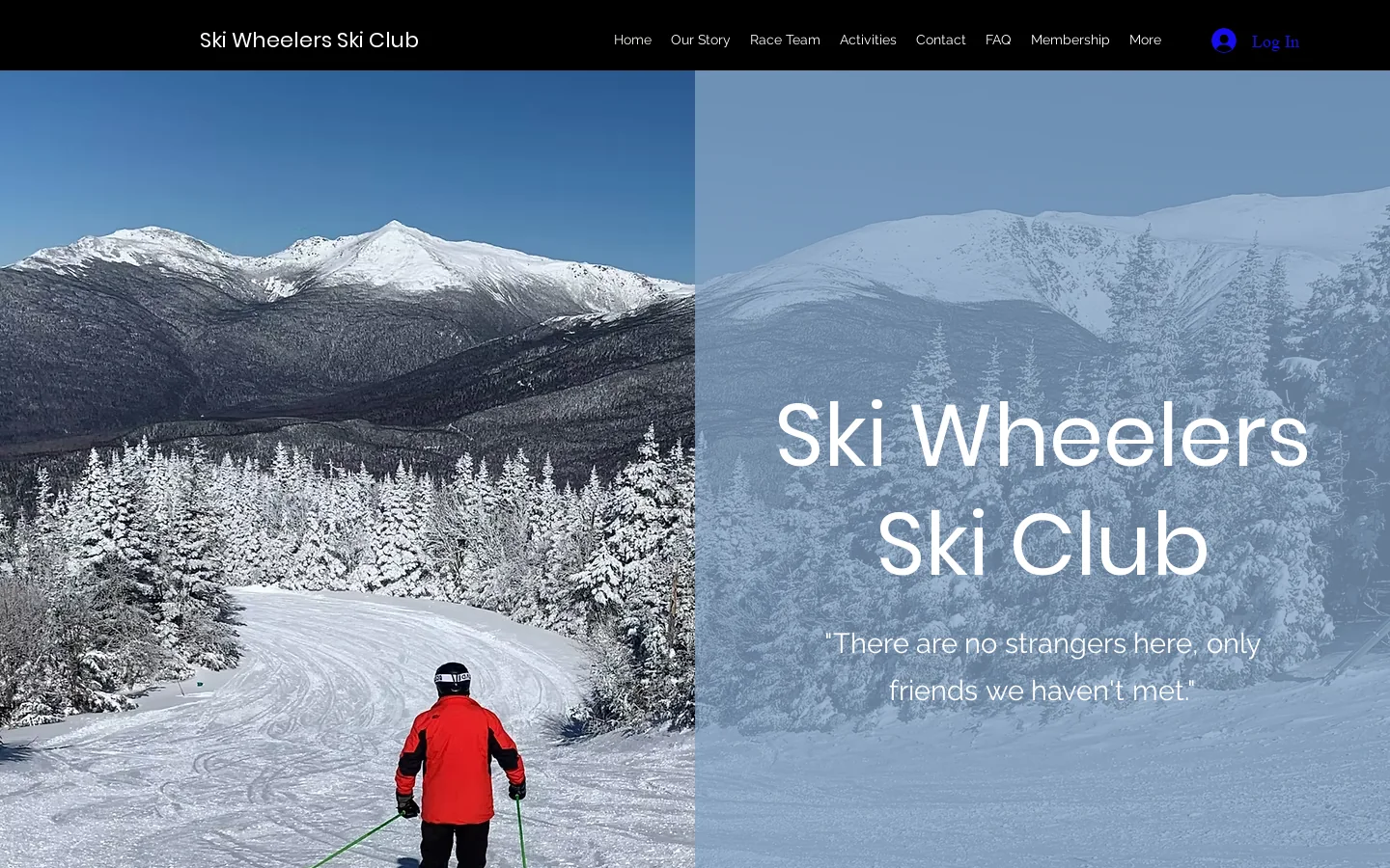 Ski Wheelers Ski Clu Homepage screenshot