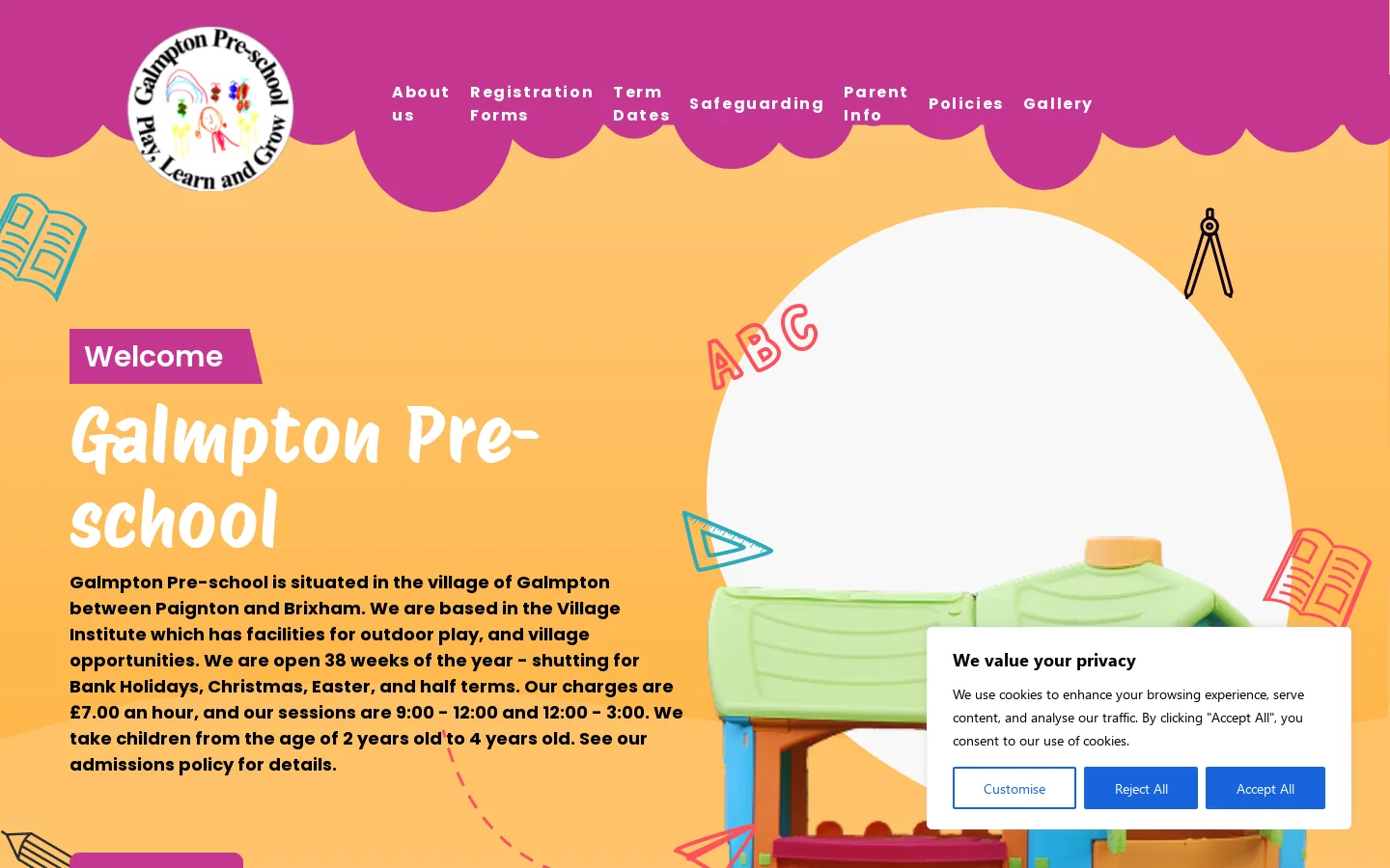 Galmpton Pre School Homepage screenshot