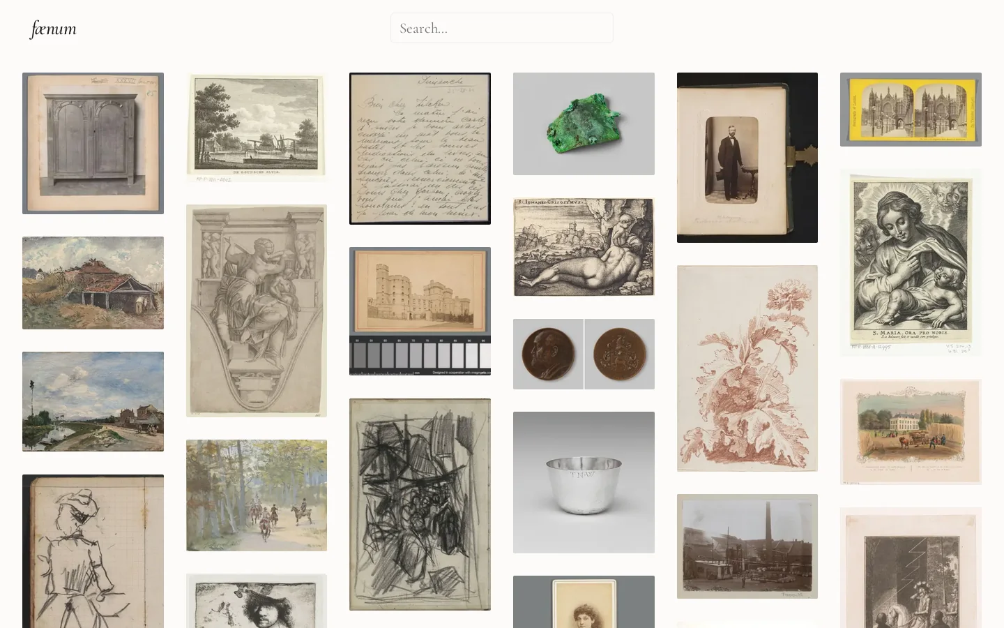 Public Domain Image Search Engine | fænum Homepage screenshot