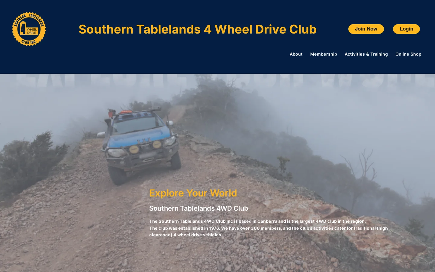Southern Tablelands 4WD Club Homepage screenshot