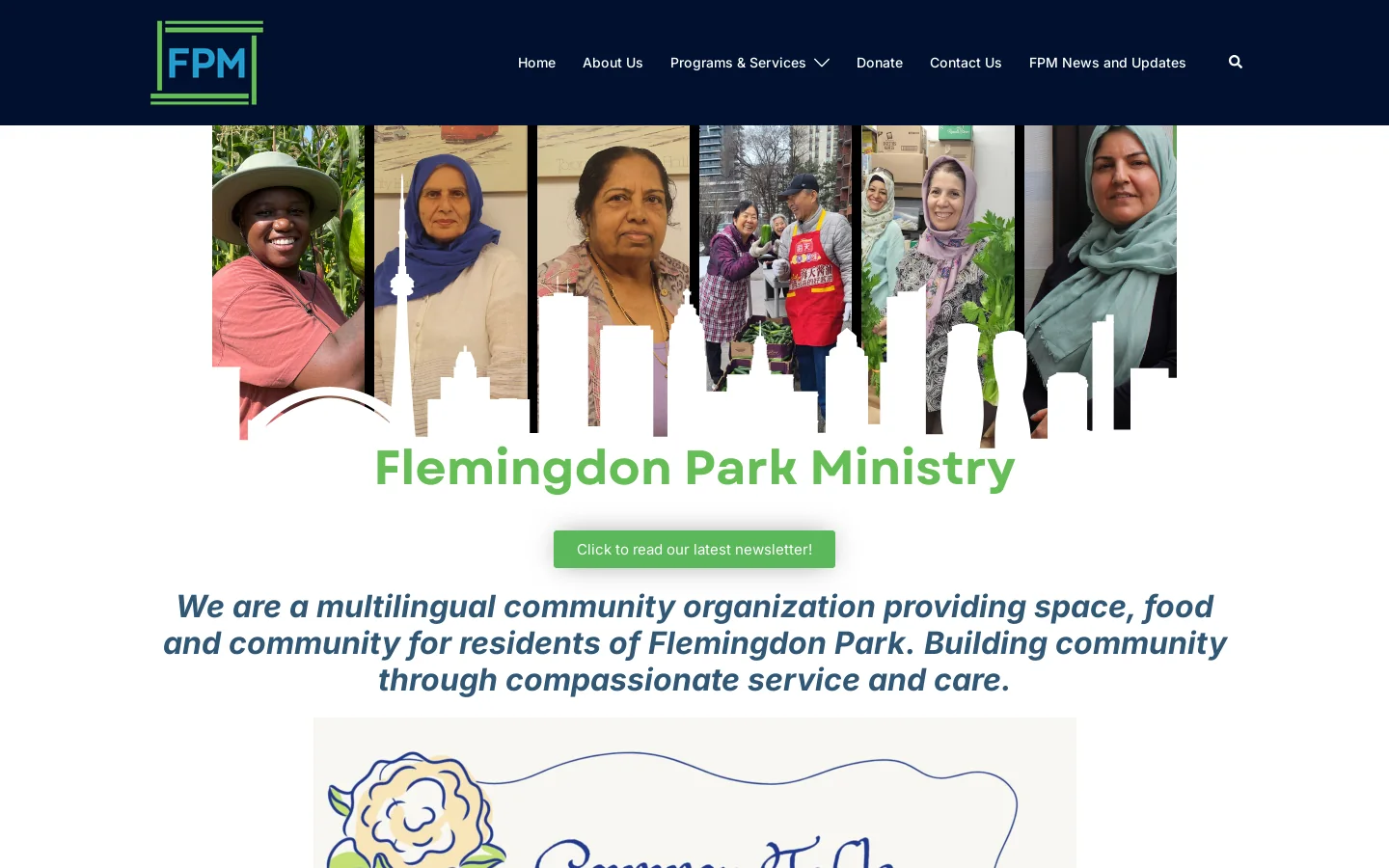 Flemingdon Park Ministry Homepage screenshot