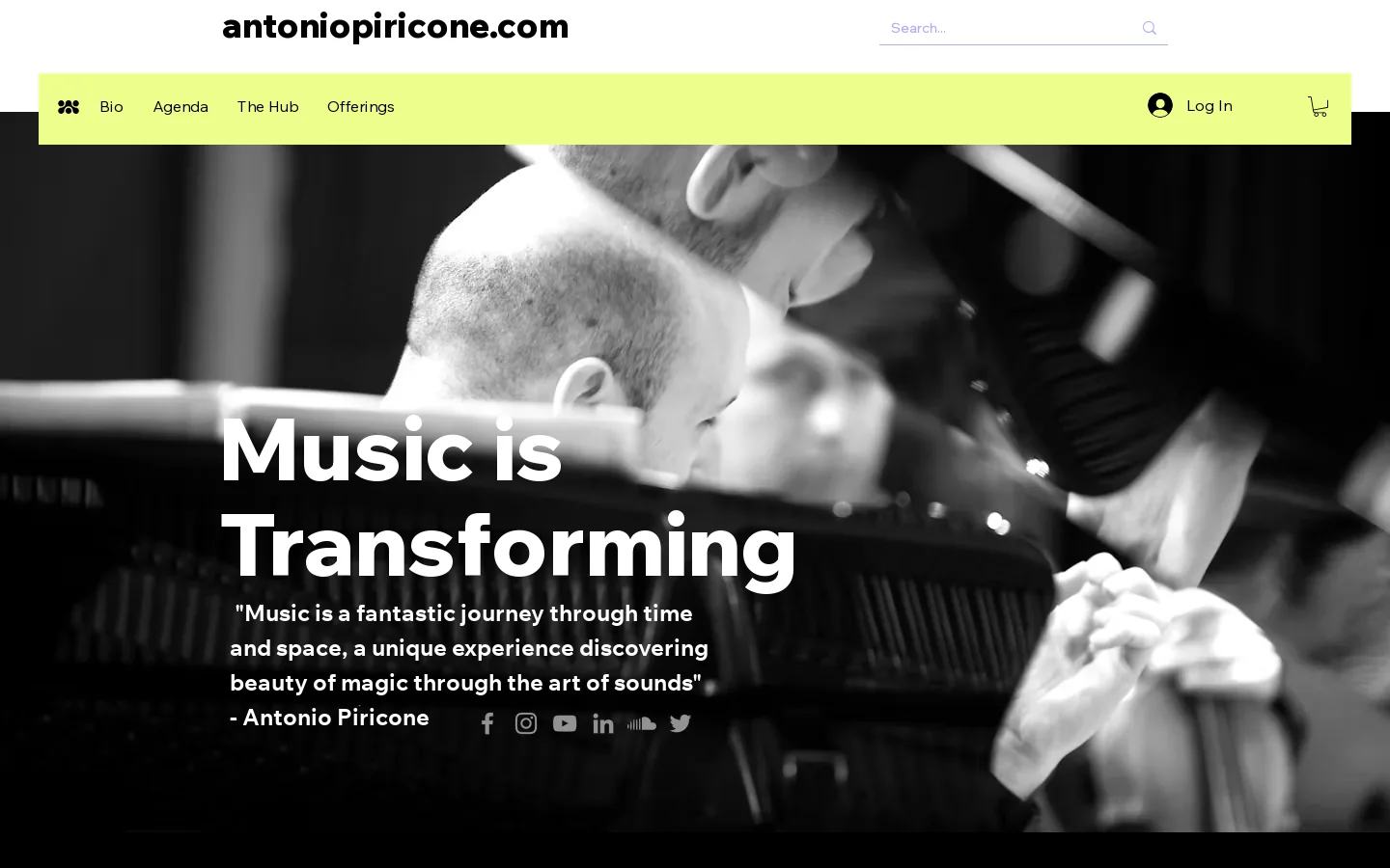 Antonio Piricone Homepage screenshot