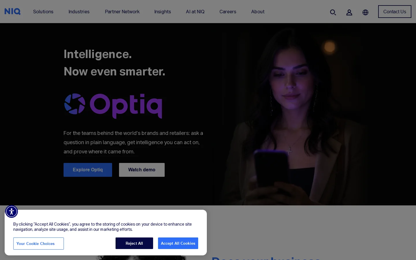 NIQ - The Full View™ of Consumer Intelligence Homepage screenshot
