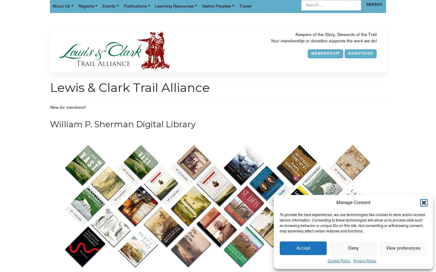 Lewis & Clark Trail Alliance - LCTA Homepage screenshot