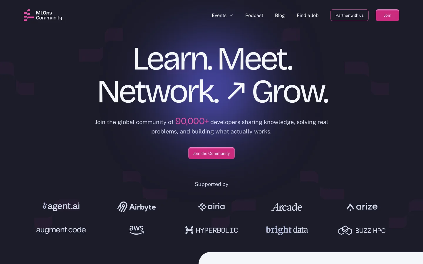 MLOps Community Homepage screenshot