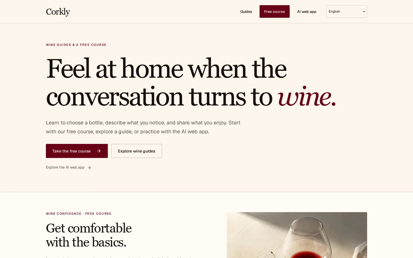 Corkly Homepage screenshot
