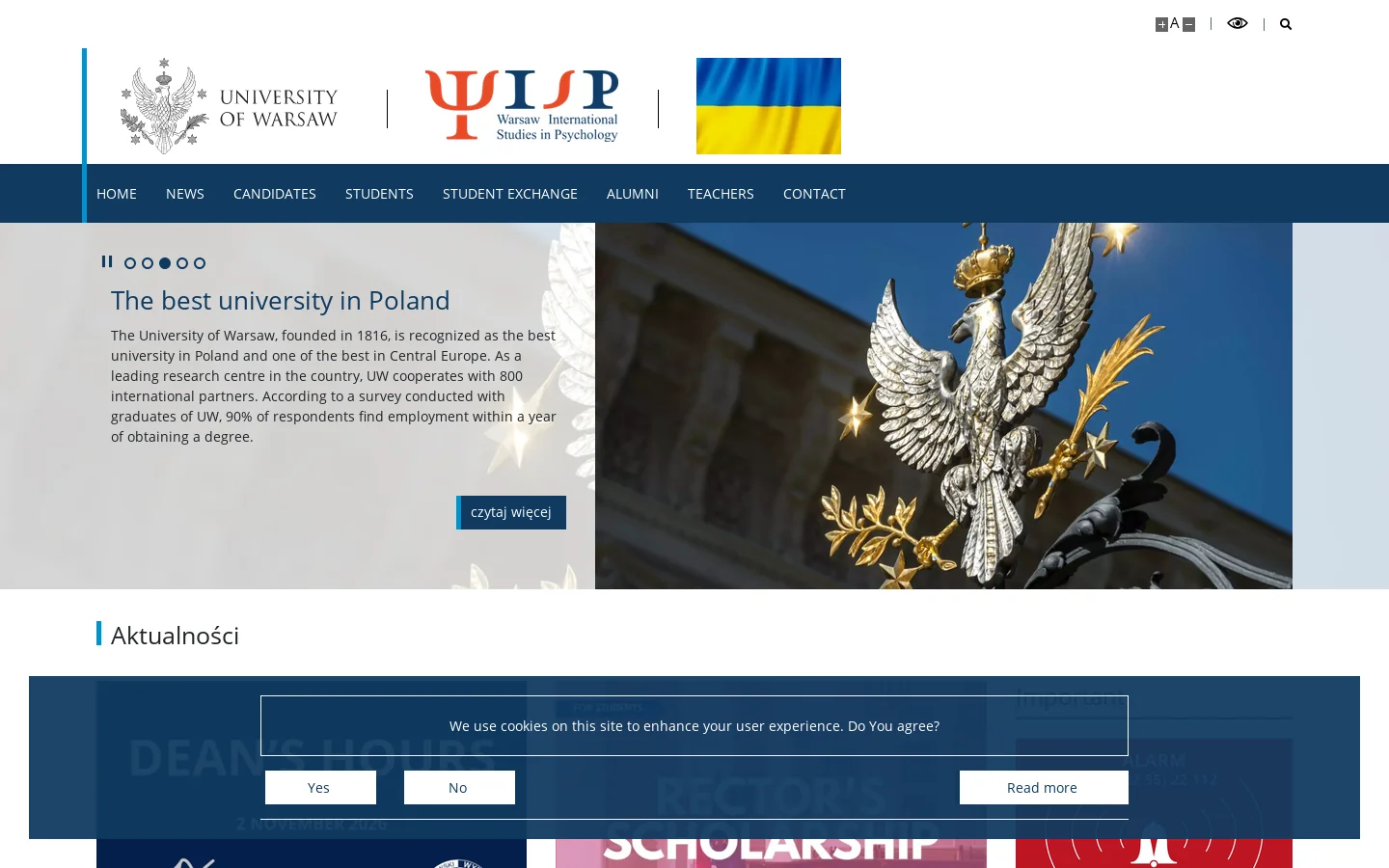 WISP Homepage screenshot