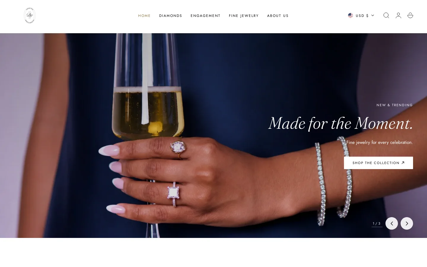 Diamond Trade Homepage screenshot