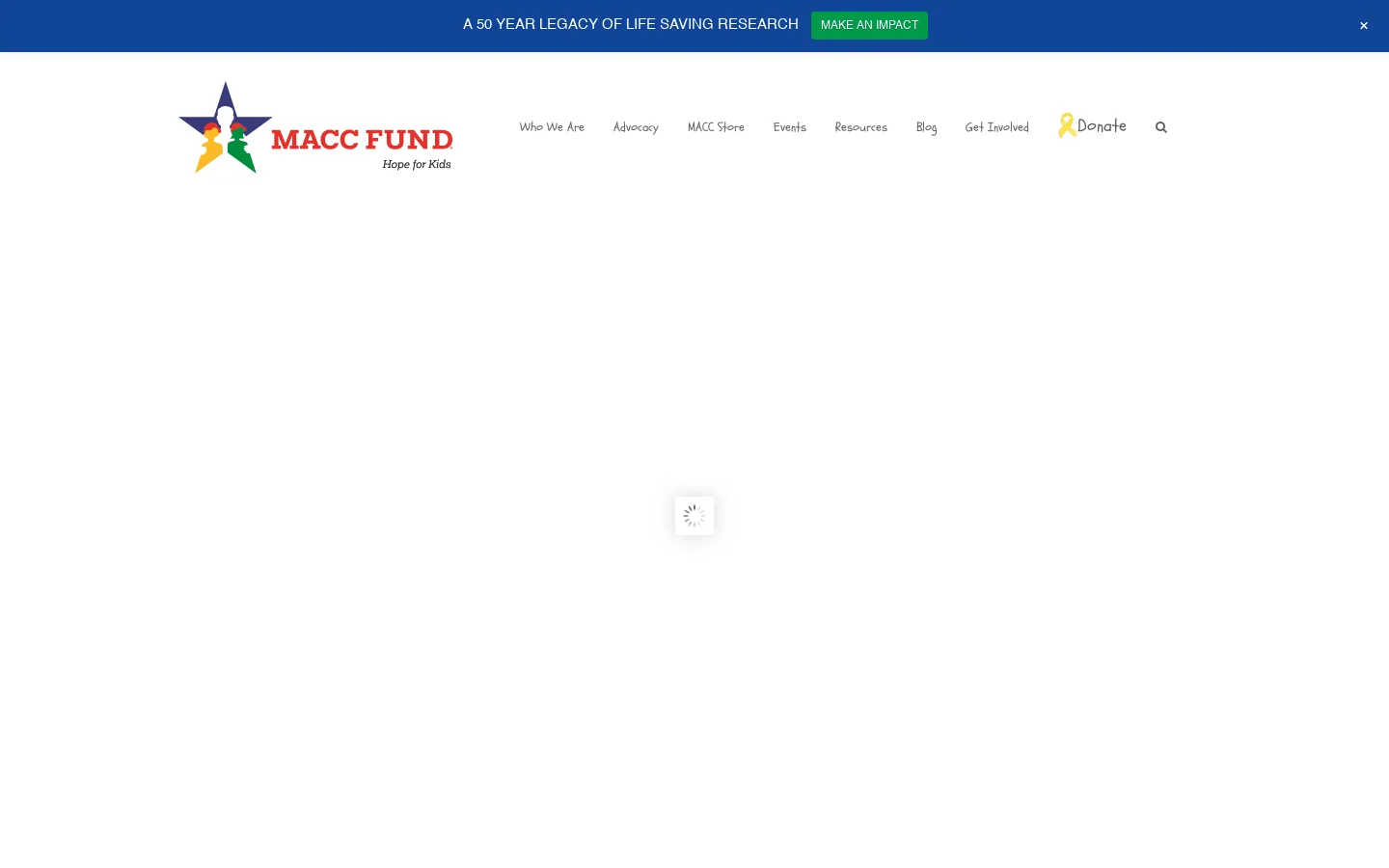 MACC Fund Homepage screenshot