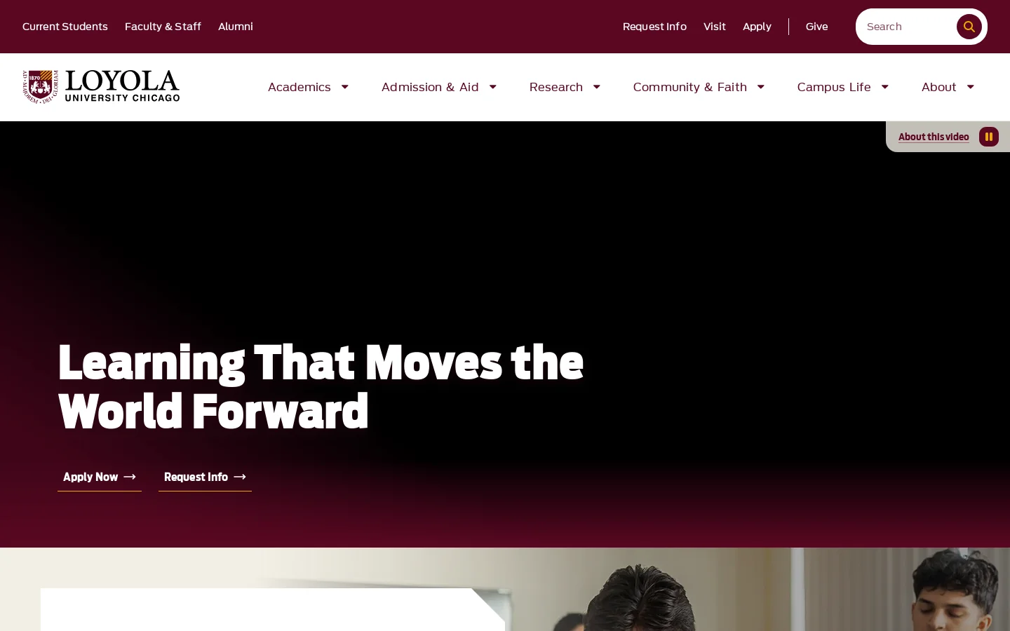 Loyola University Chicago | Loyola University Chicago Homepage screenshot