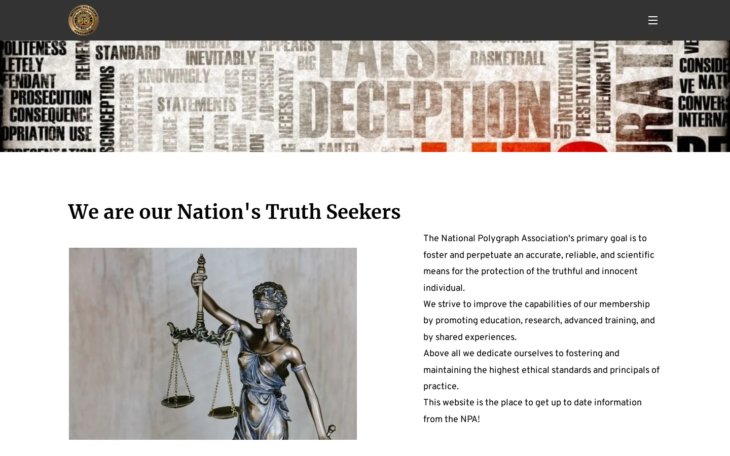 nationalpolygraph.org Homepage screenshot