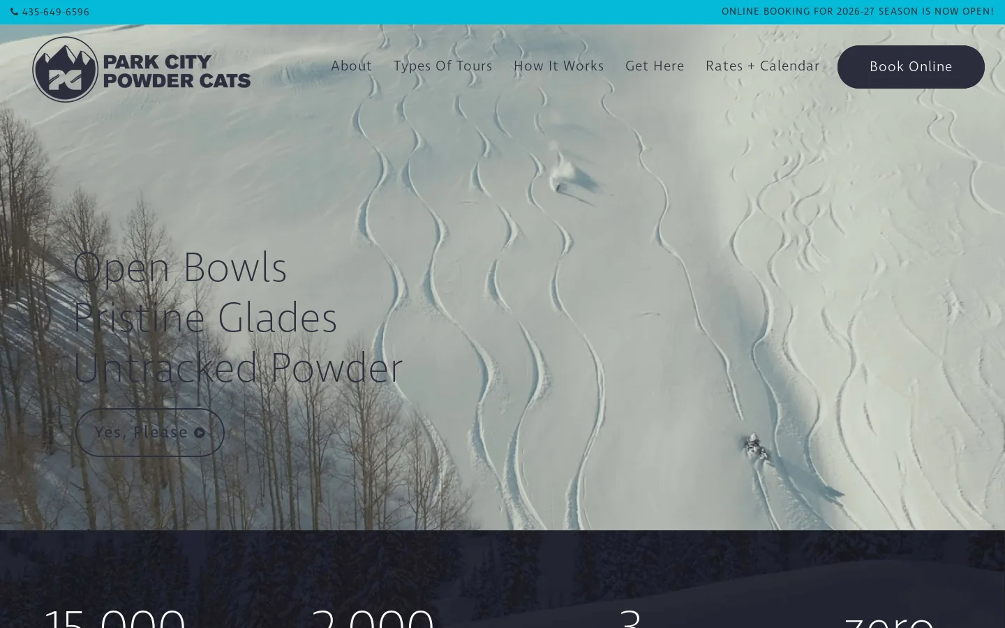 Home - Park City Powder Cats Homepage screenshot