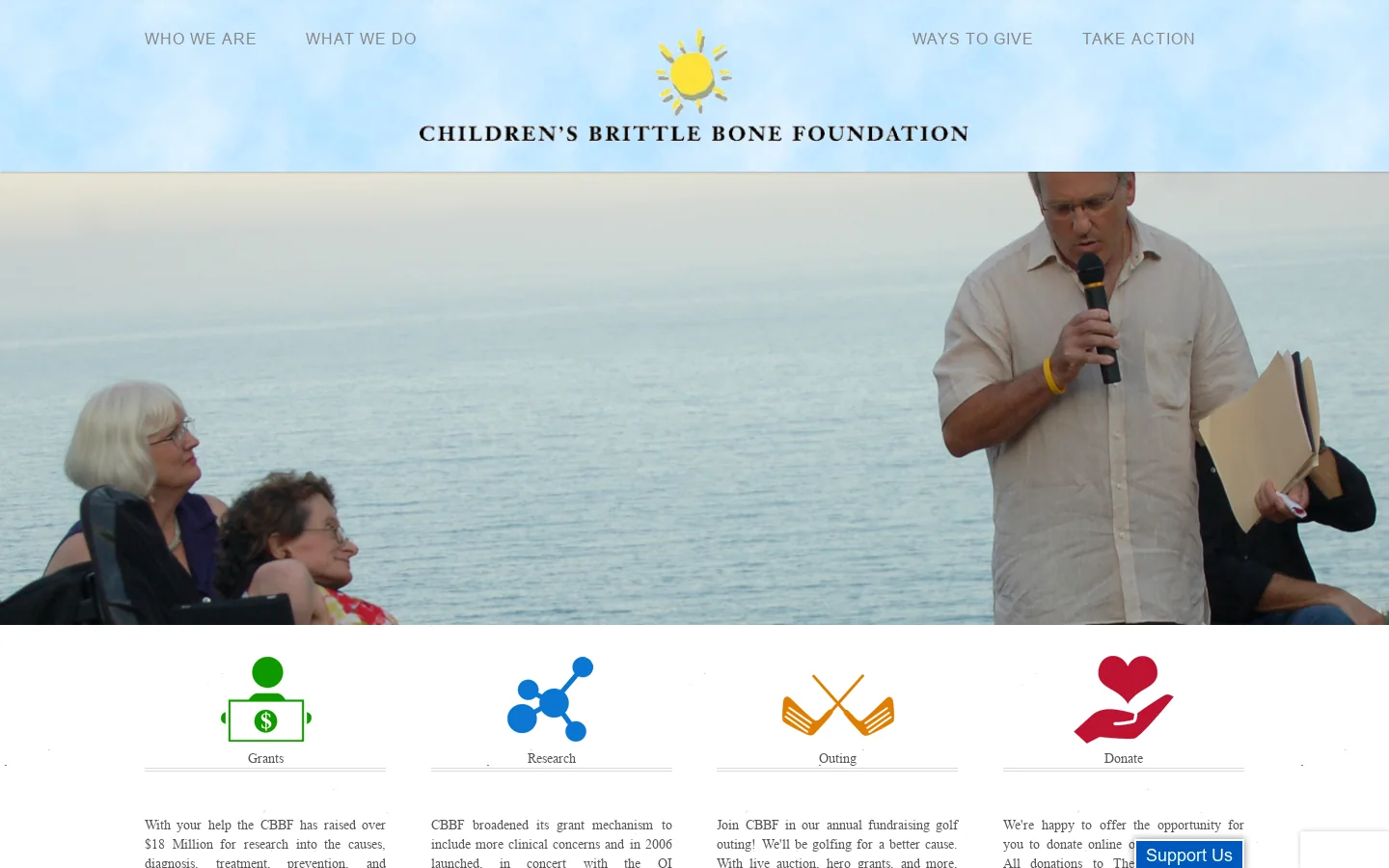 CBBF Homepage screenshot