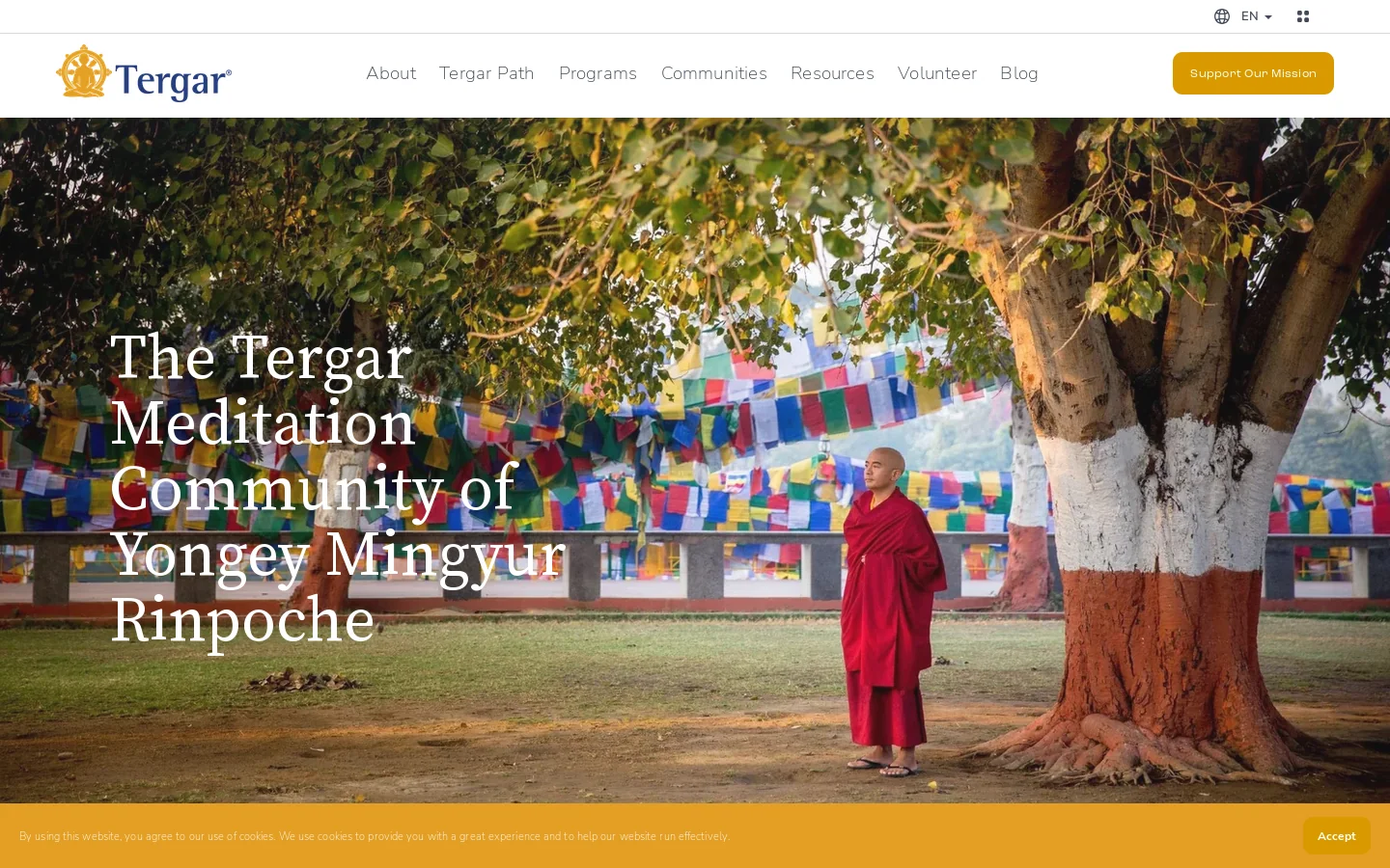 Tergar Meditation Community Homepage screenshot