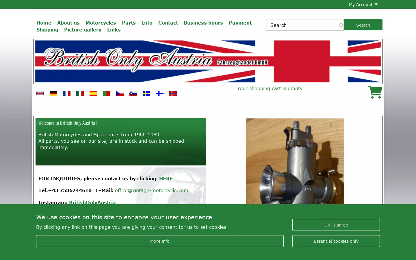 Home | BRITISH Only Austria Fahrzeughandel GmbH Homepage screenshot