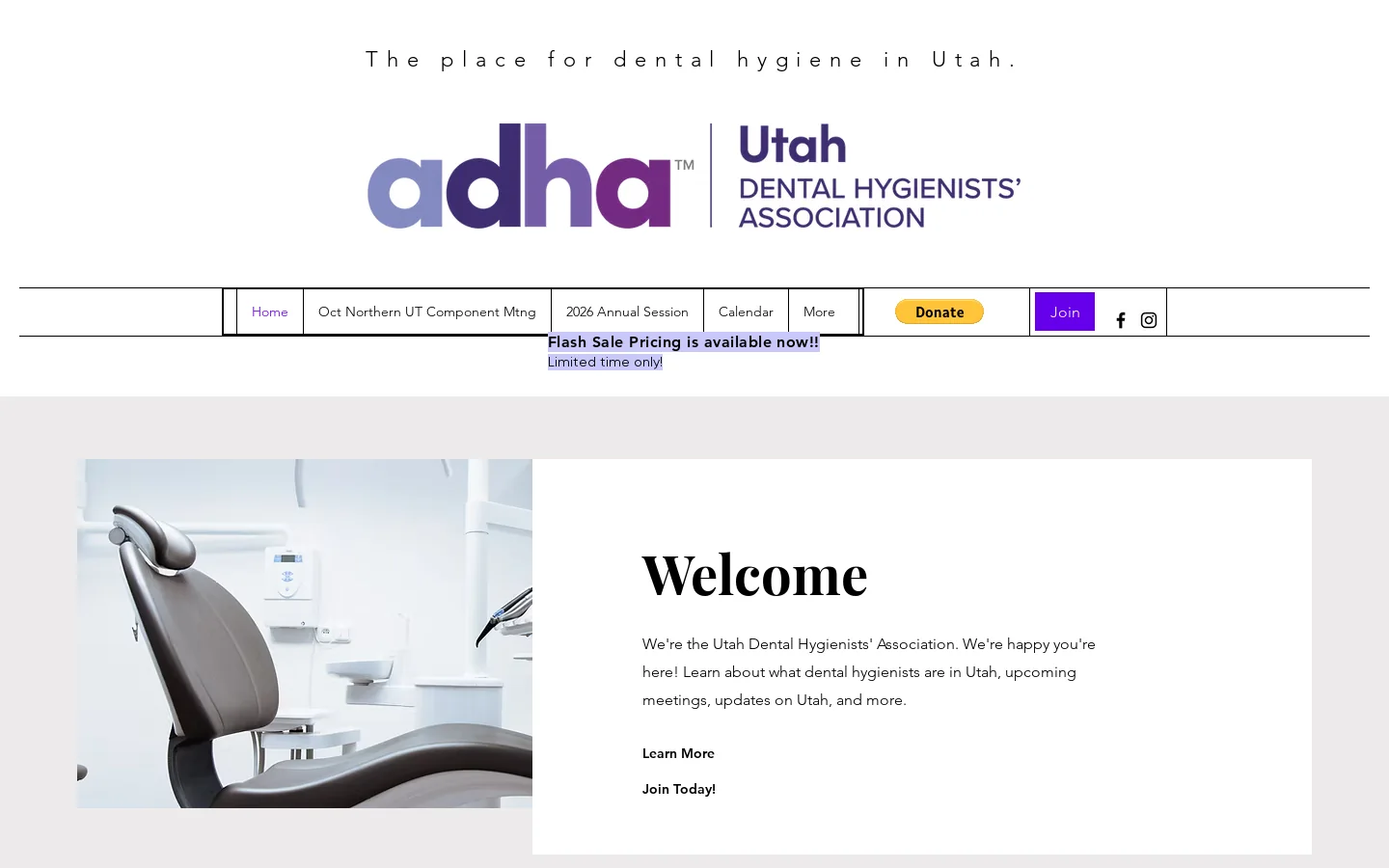 Dental Hygienist | Utah Dental Hygienists' Association | Utah Homepage screenshot