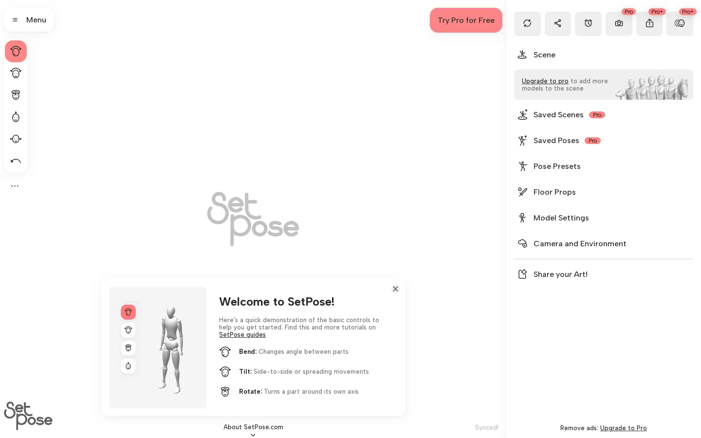 SetPose Homepage screenshot