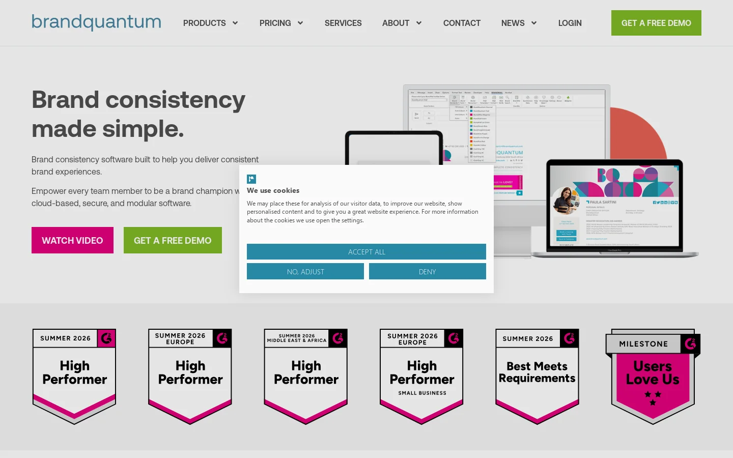 BrandQuantum Homepage screenshot