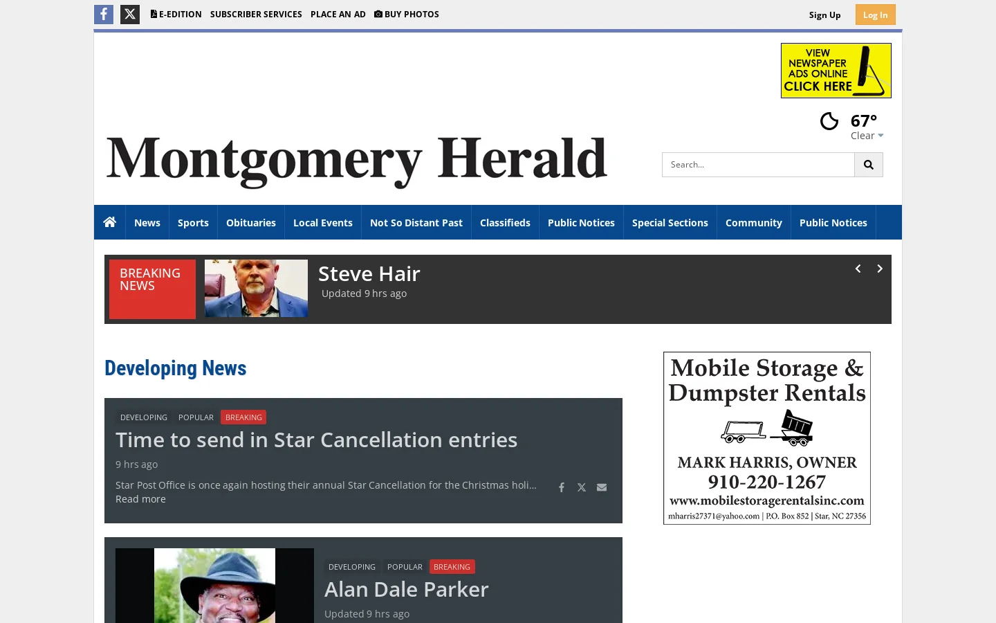 montgomeryherald.com Homepage screenshot