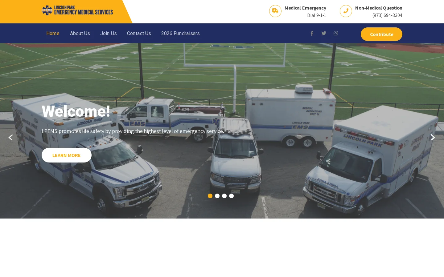 LPEMS – Lincoln Park Emergency Medical Services Homepage screenshot