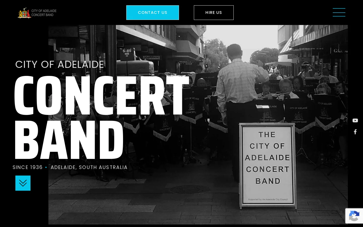 City of Adelaide Band – Entertaining Adelaide since 1936 Homepage screenshot