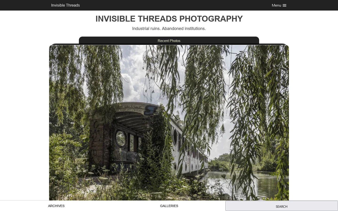 Invisible Threads Homepage screenshot